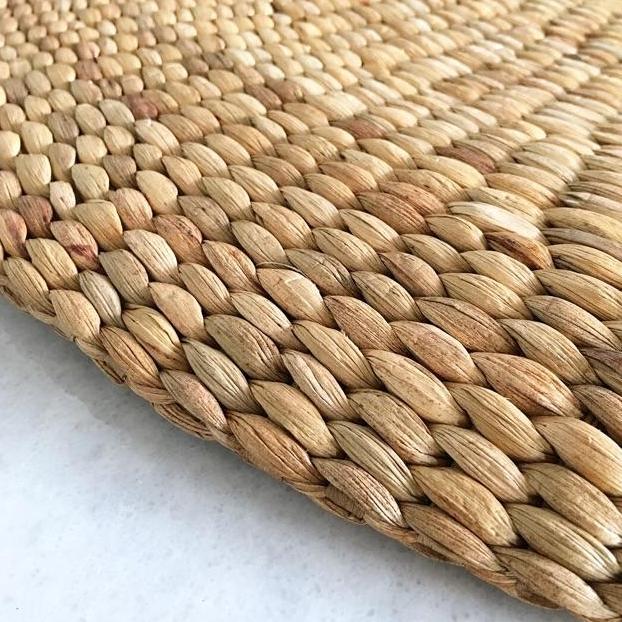 Karpet eceng bulat D120cm [L037] - Karpet Eceng Gondok Ilung Bundar Bulat, Tikar Borneo