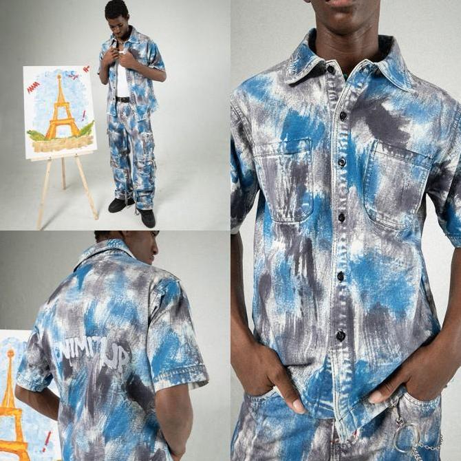 DENIMITUP work shirt denim - Parisian Blue Wash - Baju Pria murah