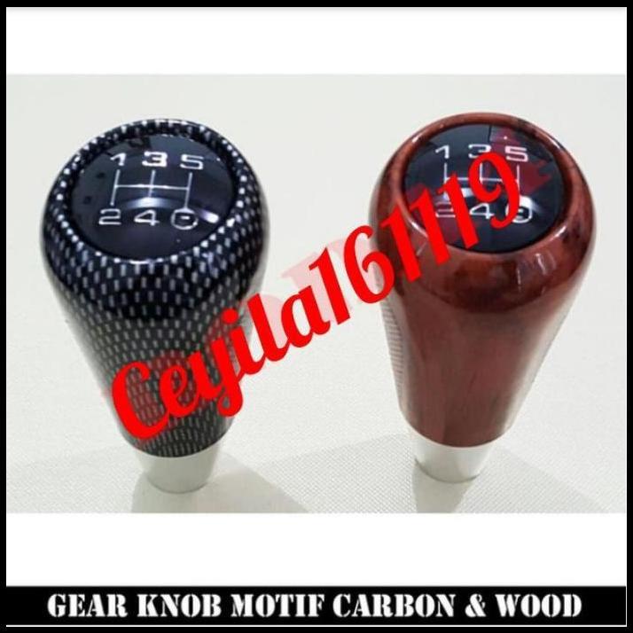 HOT DEAL GEAR KNOB WOD CARBON / WOD KAYU MOBIL L300 