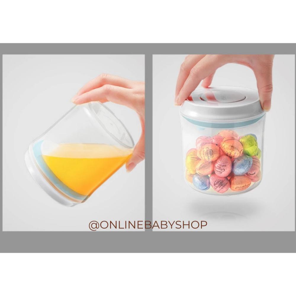 Terlaris Ankou - Toples Susu Bubuk / Makanan Air Tight 250Ml (Bulat)