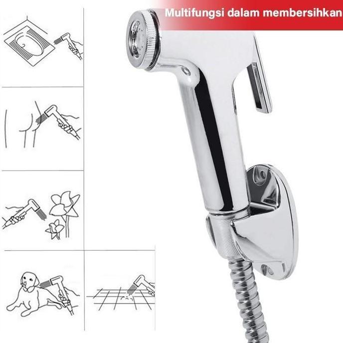 Jet Shower Toilet Wc Warna Croom / Shower Toilet Wc 3 Pcs Stainles Multifungsi (TERBAIK) (TERBARU) (