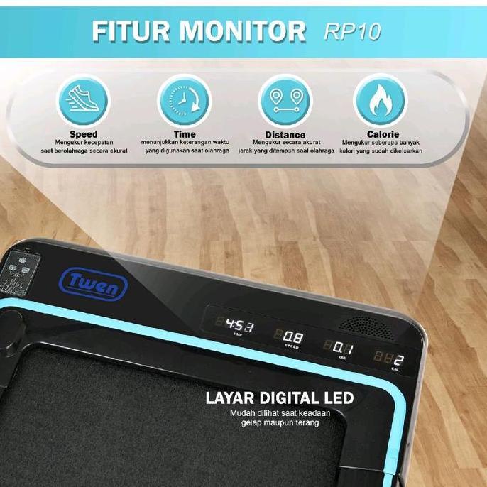 TWEN RP10 Treadmill Listrik Treadmill Portable Treadmill Walking Pad Treadmill Running Pad Treadmill