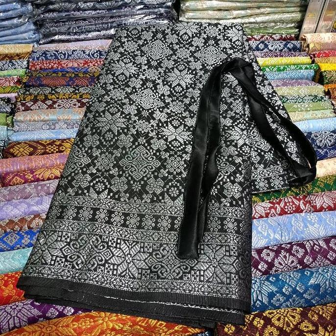 Promo Rok Lilit Songket Warna Hitam Silver/Songket Lilit Warna Hitam Silver/ Songket Lilit Hitam Sil