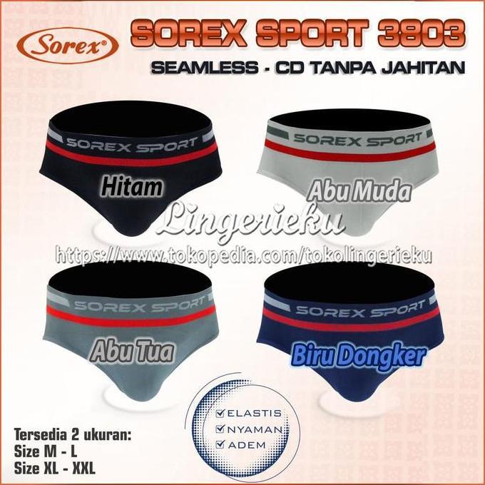 Sorex 3803 CD Celana Dalam Pria Tipe Segitiga Sport Sorex Man