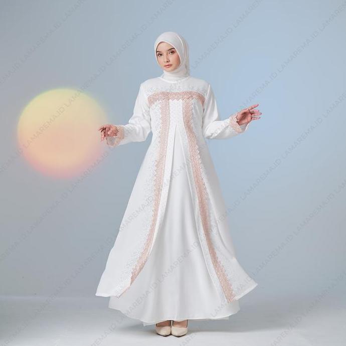 Sale Baju Gamis Putih Wanita / Dress Putih Muslim / Gamis Warna Putih / Abaya Putih / Gamis Putih Me