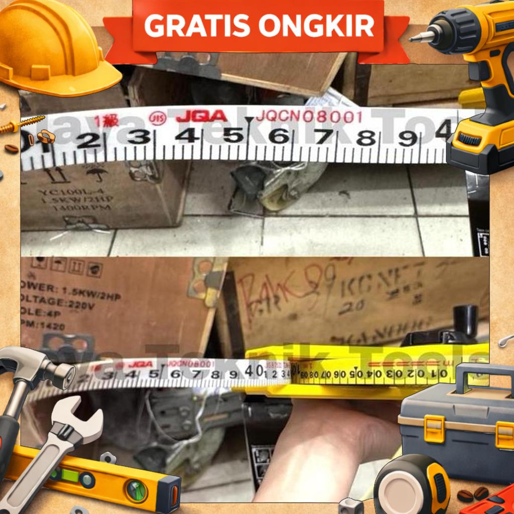 Meteran Symron Tajima 50 Meter Fiber R Tancap Tanah Fiberglass Measuring Tape Roll Gulung