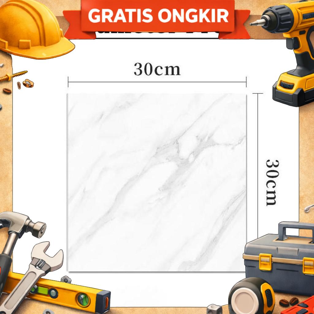 Wallpaper Vinyl Marmer/ Wallpaper Dinding Vinyl Marbel/ Lembar Wallpaper Vinyl Marble 30 X 30 Cm /St