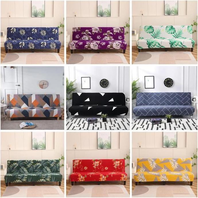 Promo Sarung Sofa Bed Motif Polyester Fiber Elastis Lembut Nyaman Dikulit - Kain Cod