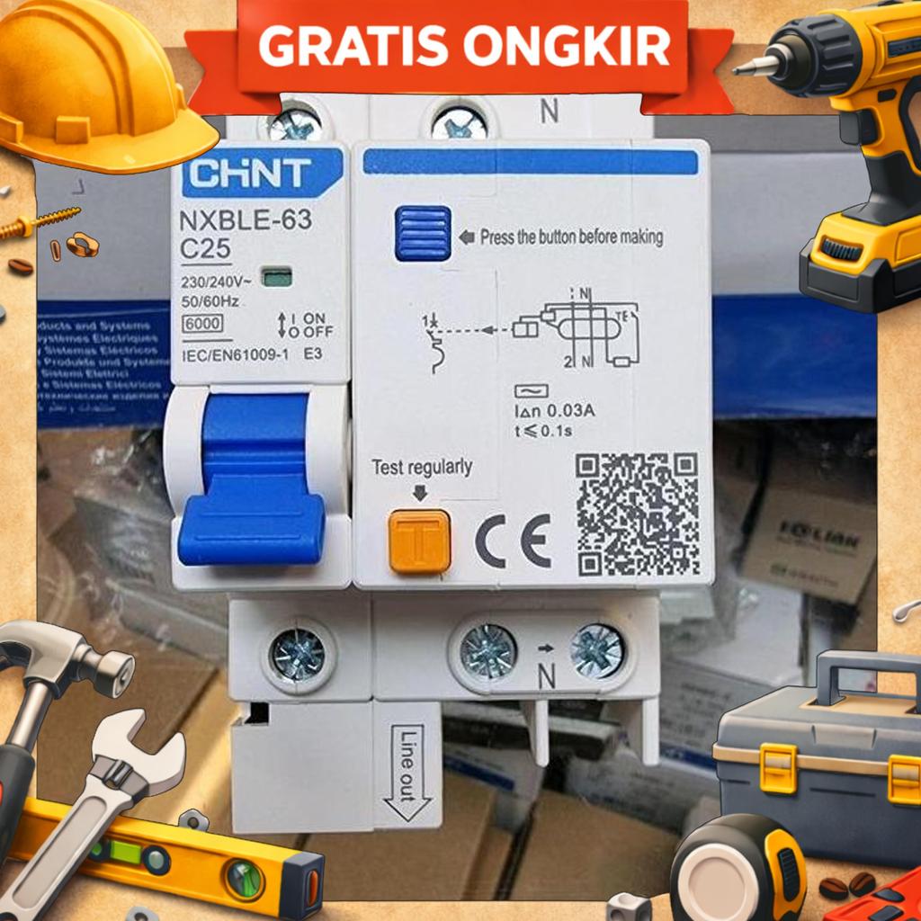 Elcb Nxble-63 Rcbo 2Pole 25A Elcb 2P 25A