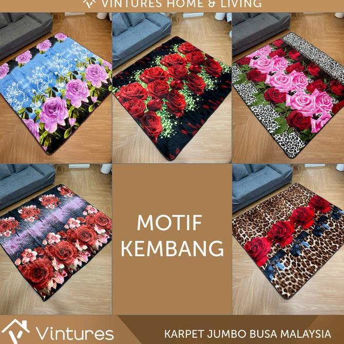 Promo [220X190 Cm] Karpet Jumbo Busa Malaysia / Karpet Lantai Ruang Tamu - Motif Malaysia Cod
