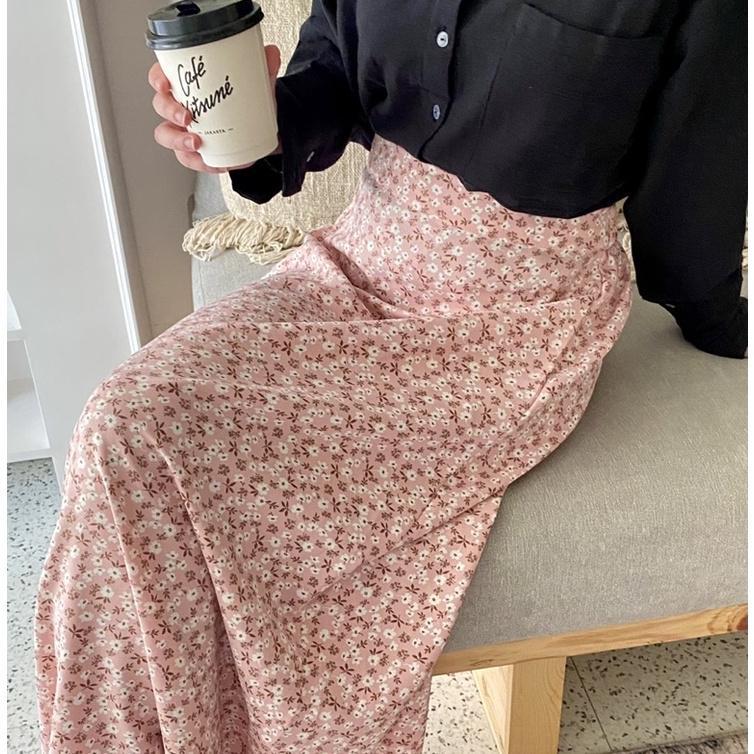 FLORAL SKIRT 2 | Korean skirt| Rok panjang 90cm| rok panjang 100cm| Rok A line | Rok floral