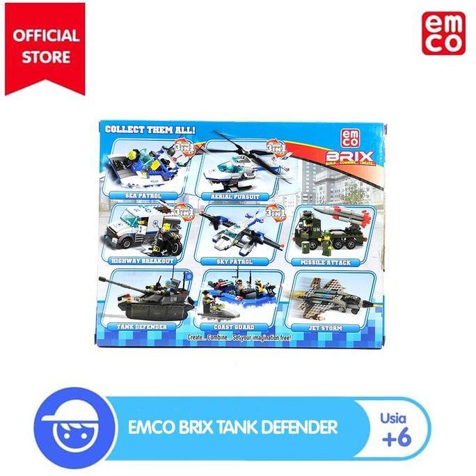 Mainan Emco Brix Tank Defender
