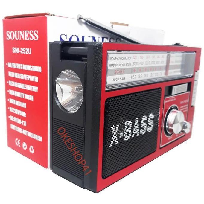 Murah Radio Souness Sni-252 Fm-Am-Sw Portable Usb Mp3 Radio Jadul