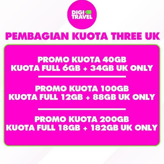 Hradpix- Digi Travel Sim Card Usa America 3Uk Kuota Besar 4G 5G | Simcard Amerika Us Usa Kuota | Sim