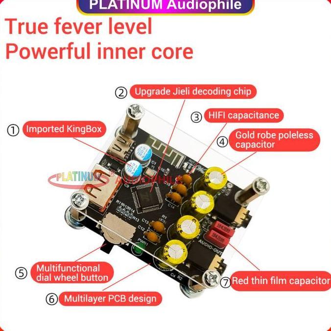 Grosir Bluetooth Audio Decoding Bt 5.1 Lossless Flac Mp3 Audio Receiver Zk-Pt2
