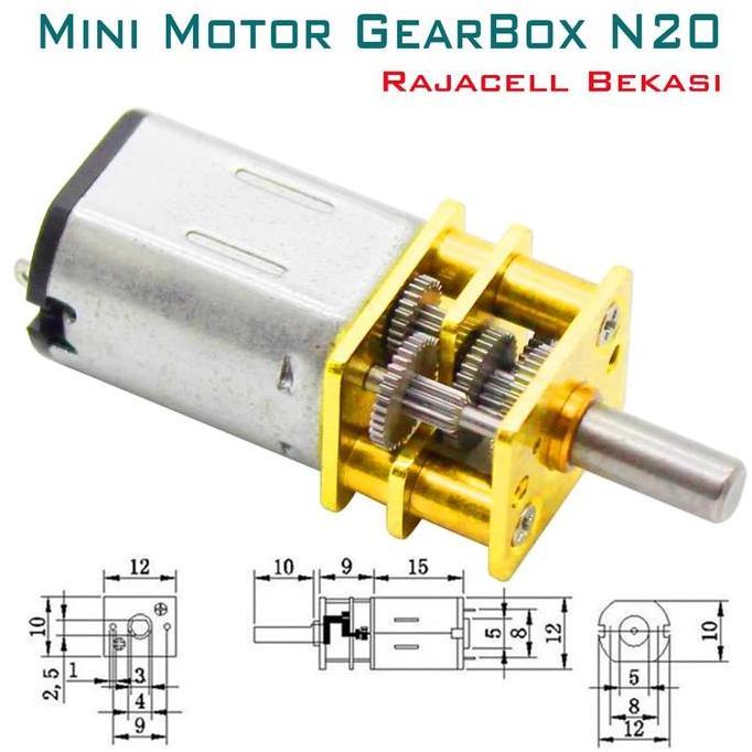 Powerx- Motor Gearbox N20 6V 300Rpm Mini Metal Gear Motor Dinamo High Torque