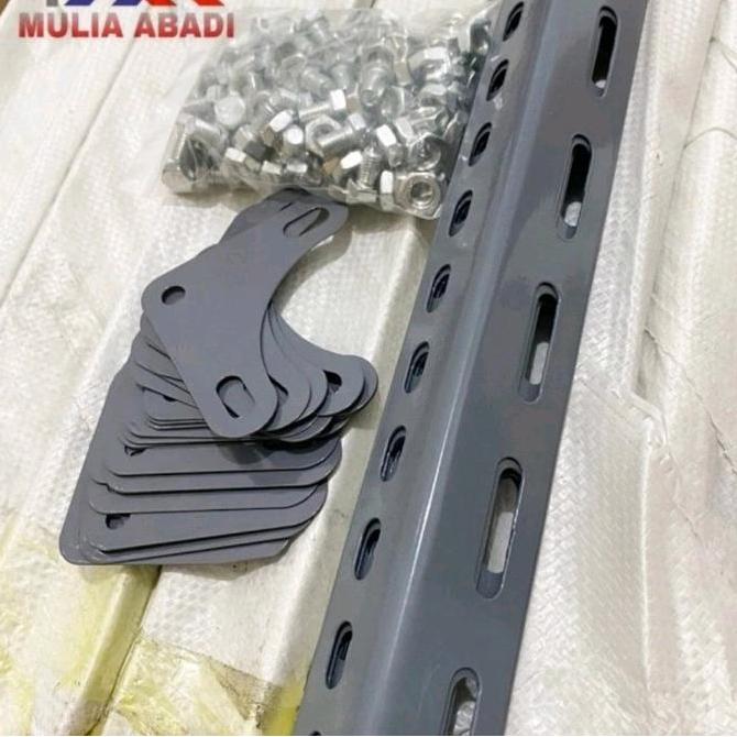 Allo- Siku Lubang Besi (Harga Pabrik) 1Mm Panjang 3 Meter/Rak Besi Bolong Serbaguna 1Mm