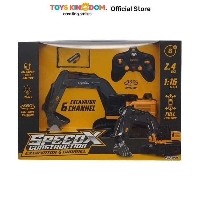 Toys Kingdom Top Gear Speedx Construction Excavator 6 Channel Remote Control 1:16 - Mix Miniatur Mob