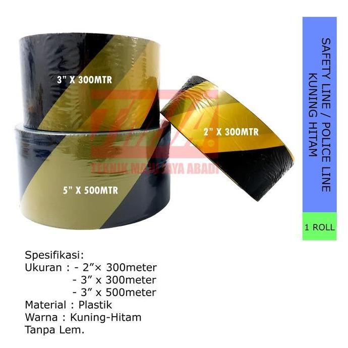 Sefline- Safety Line Police Line Kuning Hitam