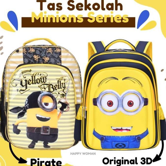 HOT SALE Tas Ransel Karakter Minion Minions Tas Sekolah Anak Minions Series