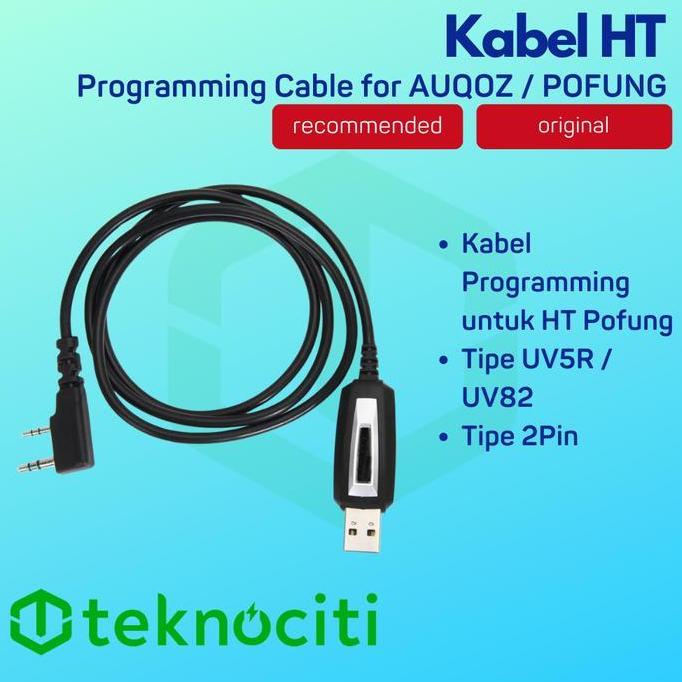 TERBARU Kabel Programming Cable for HT Walkie Talkie Pofung by Auqoz