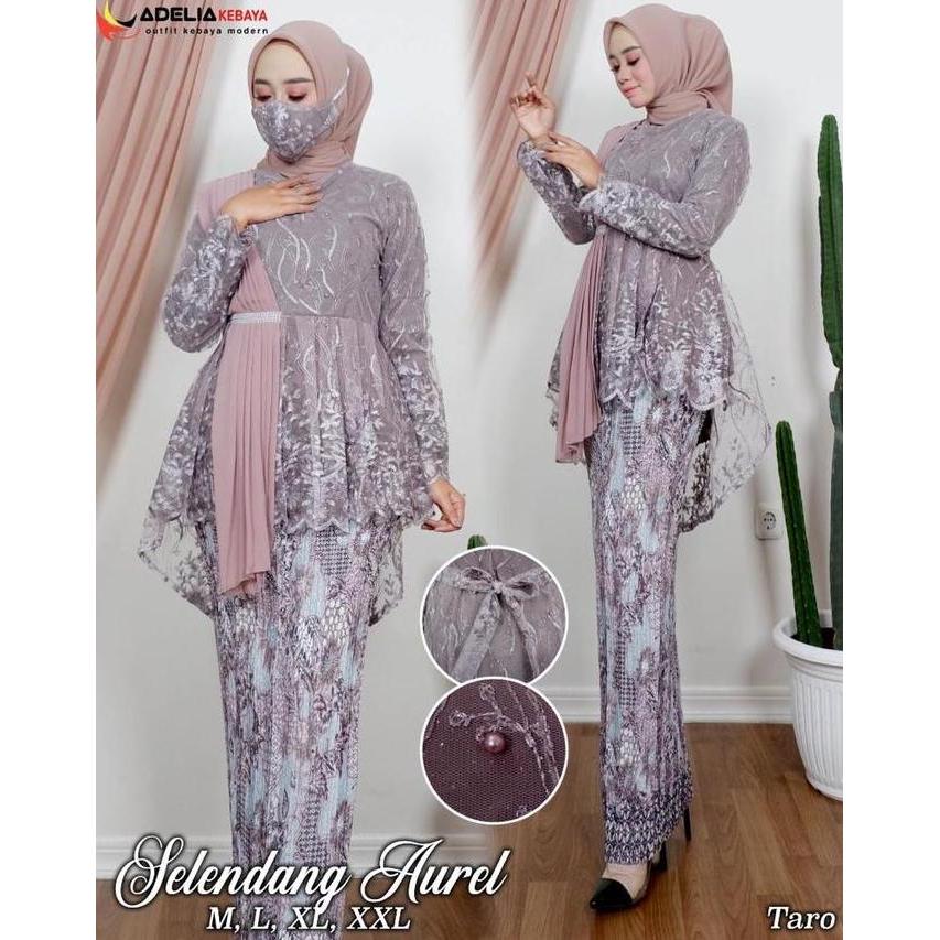 Discount Setelan Kebaya Selendang Brokat Tulle Termurah Setelan Kebaya Pesta Modern Kebaya Aurora Se
