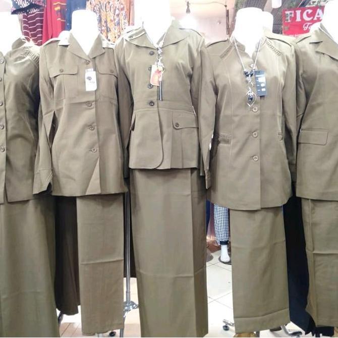 (BEST SELLER) Baju pdh kuning khaki/baju pdh panjang/baju pdh ASN/baju kuning pdh PPPK/ baju dinas k