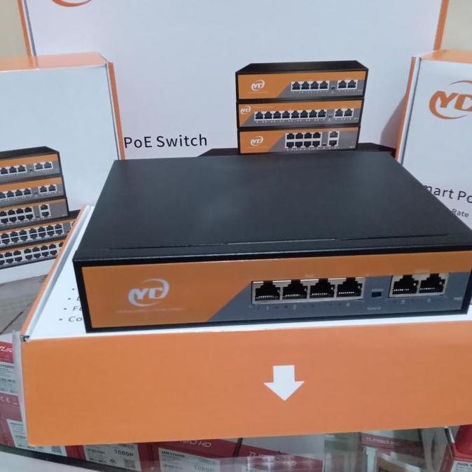 POE SWITCH HUB 4+2 PORT