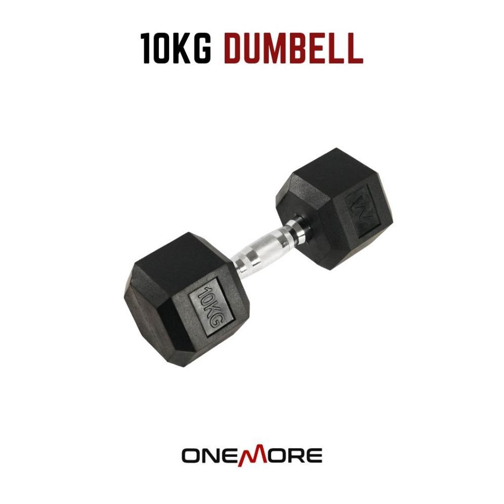 ONE MORE Dumbell Hexagonal 10kg Barbel