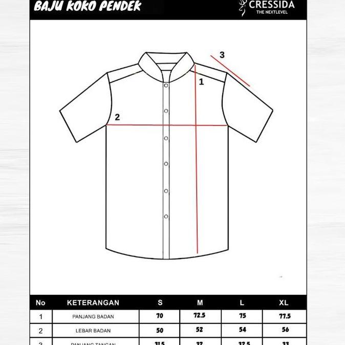 Murah Kemeja Koko Pria Pendek Cressida The Next Level A001A