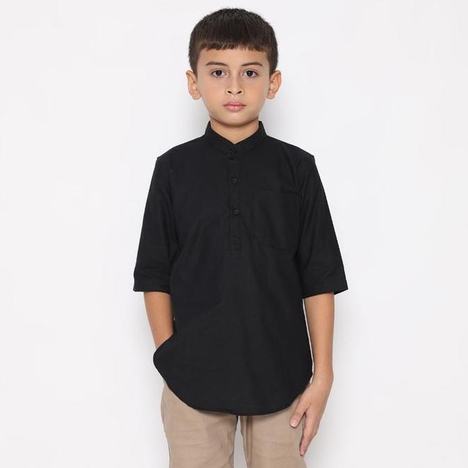 Sale Dancus Kemeja Koko Pakistan Anak / Koko Kurta Anak Warna Hitam Olrm262