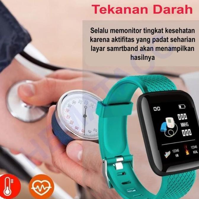 Thebest- Jam Tangan Sporty Hestia ID116 Pro Plus Smartband Asisten Olahraga