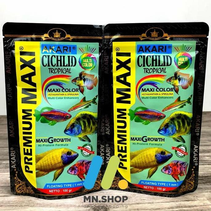 Fishbou- Pelet Akari Cichild/Akari Cichild Premium Maxi 100Gr/Pakan Pelet Ikan