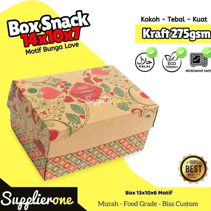 Box Snack 14x10x7 50Pcs / Box Snack Motif / Snack Box / Kardus Snack / Dus Snack Box / Kardus Snack 