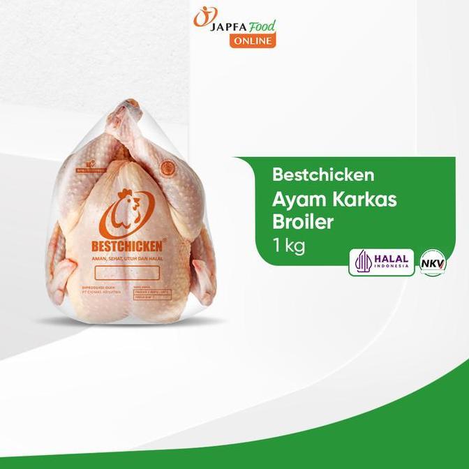 Bestchicken Ayam Utuh Japfa Food 1 kg / Daging Ayam Karkas Broiler / 1000 gram 1 kg
