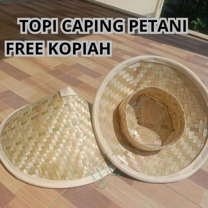 Caping petani Topi Anak Dewasa bahan bambu alami
