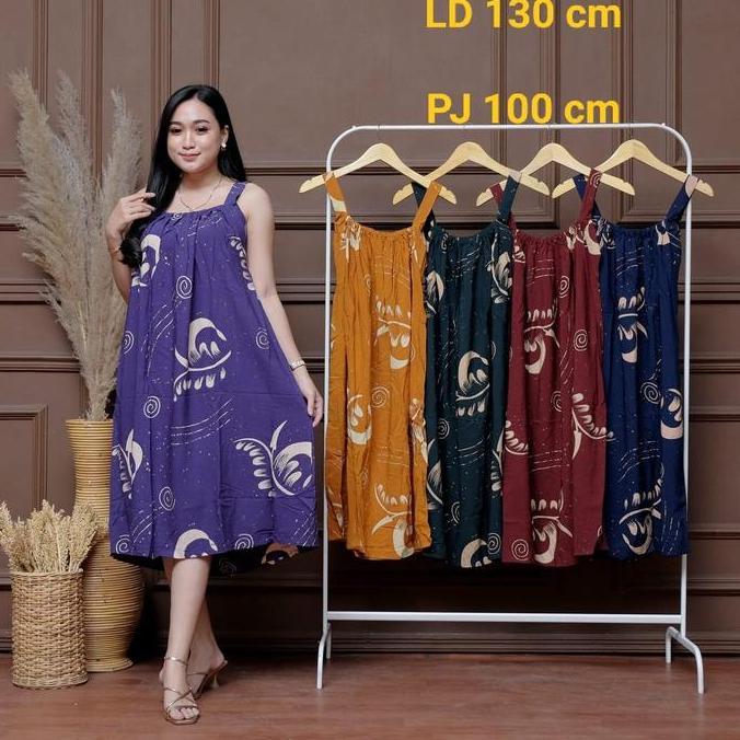 Saless Daster Rayon Yukensi Tanpa Lengan Daster Jumbo Busui Ld 130 Lingerie Baju Tidur Wanita Ibu Mu