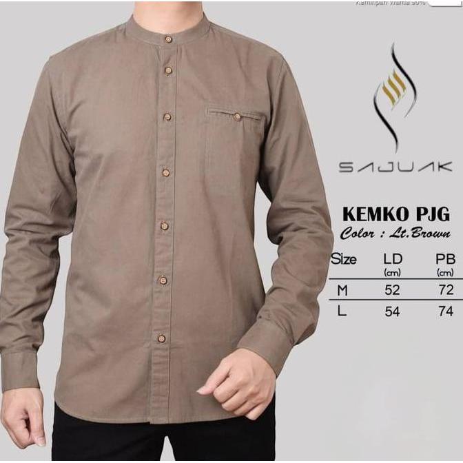 SAJUAK Baju Koko Pria Lengan Panjang || Kemeja Koko Panjang || Baju Koko Pria || Baju Muslim Pria