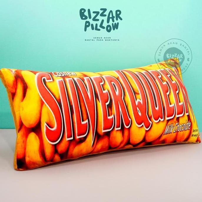 HARGA DISC - Bizzarpillow Bantal Coklat Batang Silverqueen Super Jumbo size XL BZ411