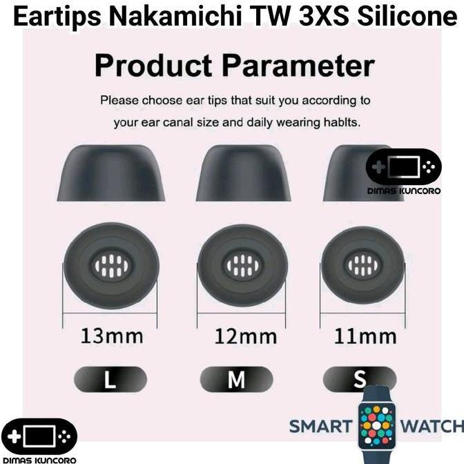 DR333 >> Eartips Nakamichi TW 3XS eartip silicon silikon replacement nakamichi tw 3xs
