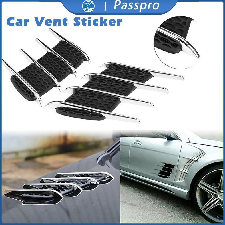 Disc 2Pcs Car Vent Sticker 3D Shark Gills Stiker Mobil Dekorasi Universal Car Side Air Flow Vent Fen