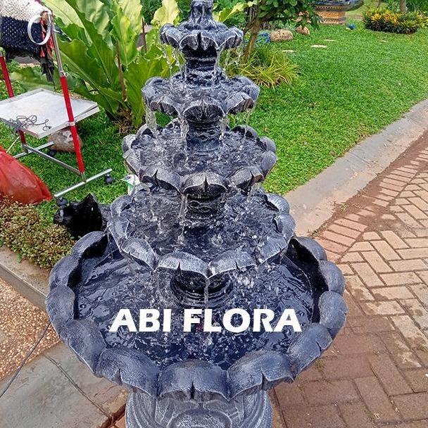 Terlaris Air Mancur Candi 5 Susun Set Lengkap Pompa Mesin Hiasan Taman