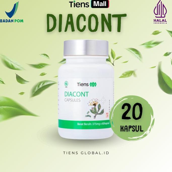 Diacont Obat Diabetes - Obat Herbal Cina untuk Menurunkan Gula Darah - Isi (20 Kapsul)