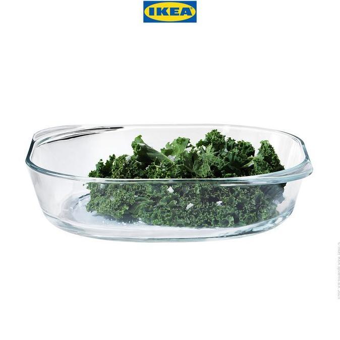 IKEA FOLJSAM Piring Oven Kaca Bening 24.5x24.5cm (TERBAIK) (TERBARU) (TERMURAH)