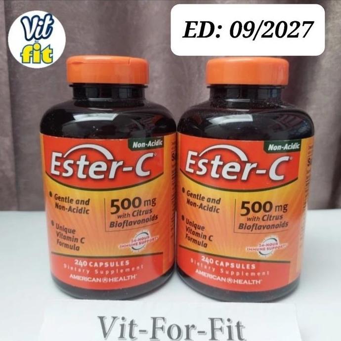 American Health Ester C 500 mg With Citrus Bioflavonoids - 240 capsules || Ester C 500mg