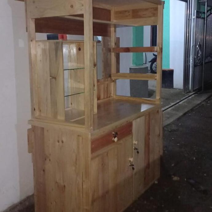 Terlaris Booth Jati Belanda , Booth Jati Belanda Minimalis , Etalase