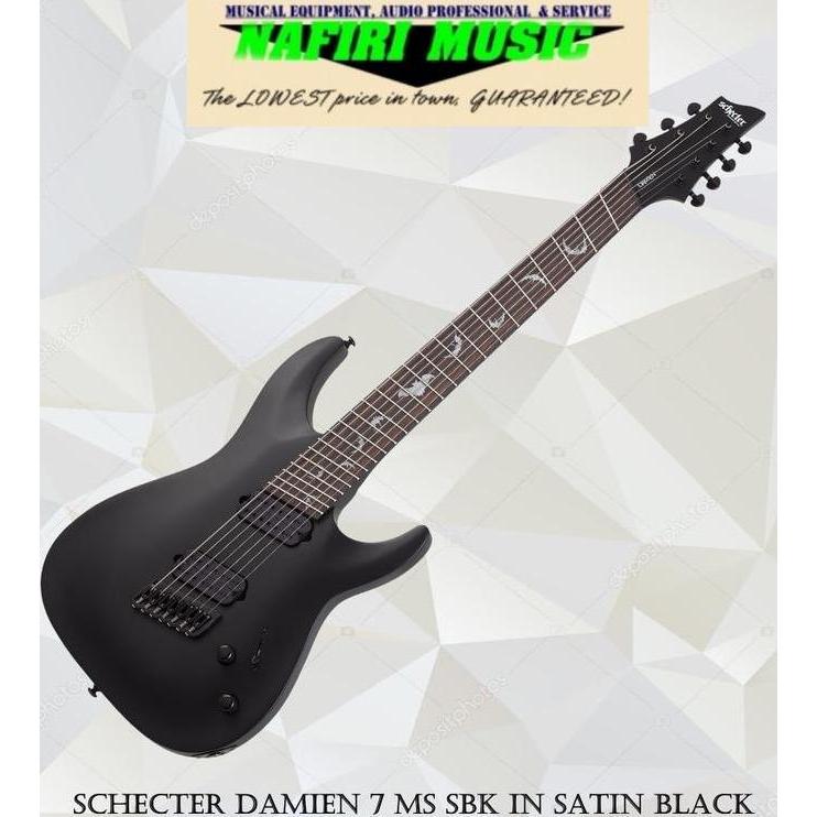 Murah Schecter Damien 7 MS SBK in Satin Black Non COD