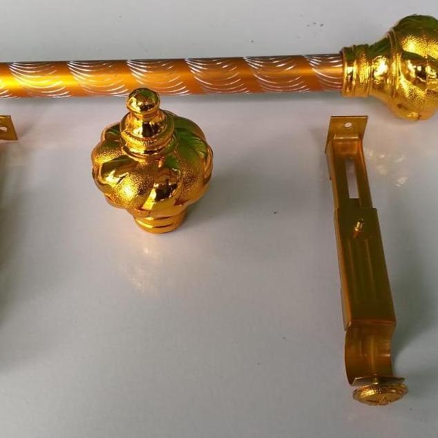 Lengkap- Set  Tiang Gorden 1 Meter Full  Set Packing Buble