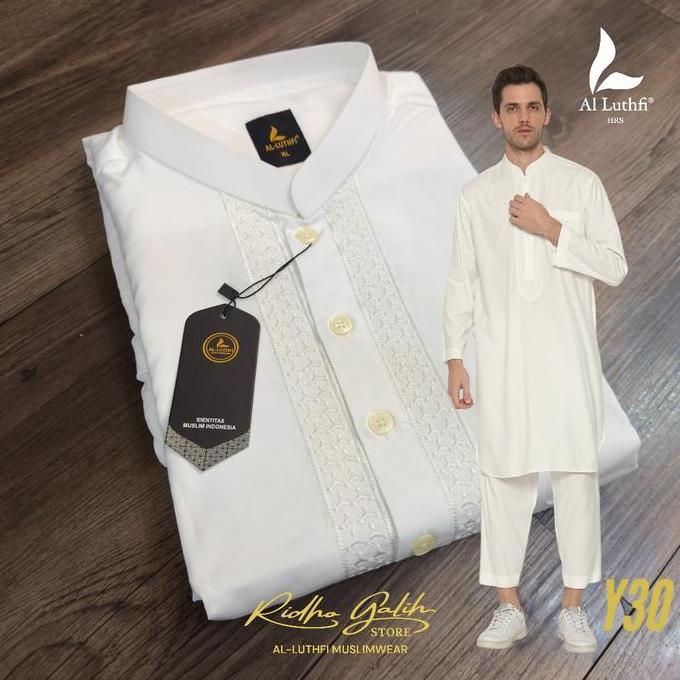 Al Luthfi - Setelan Baju Koko Pakistan BORDIR SENADA