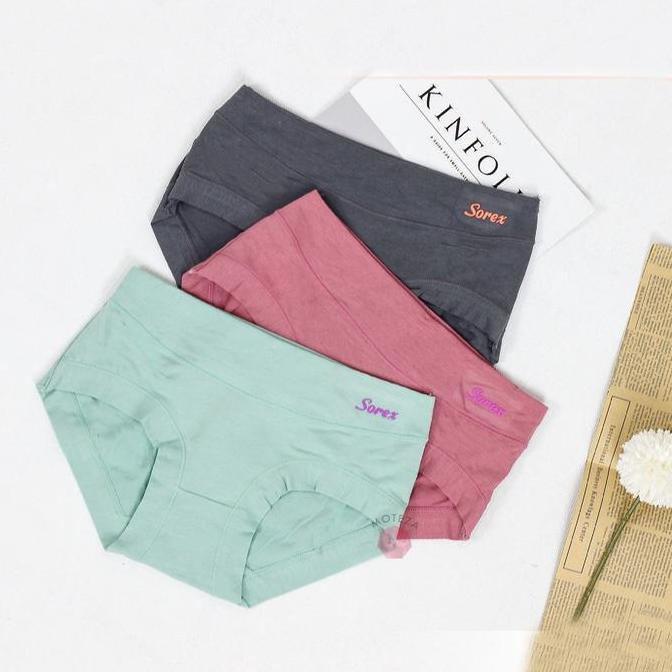 Wkwx- Sorex Celana Dalam Wanita - Cd 1232 - Midi Panty - Stretch Soft & Comfort - M - Xxl Basic Katu